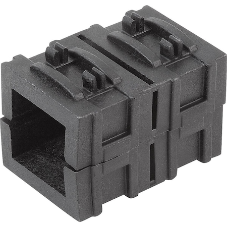Kipp Reducing Bushing For Square Tubes A=25, 5, B=30, 3, Thermoplastic Black K0491.13025